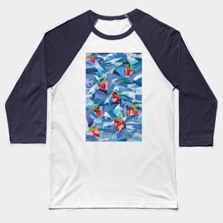 Raining Strawberries Baseball T-Shirt